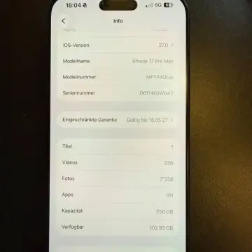 iPhone 17 Pro Max bleu 256 Go à vendre